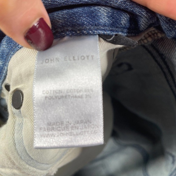 JOHN ELLIOT Light Wash Japanese Denim Men's Jeans Skinny Distressed 30 - Picture 8 of 10